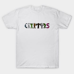 CRYPTIDS Text T-Shirt